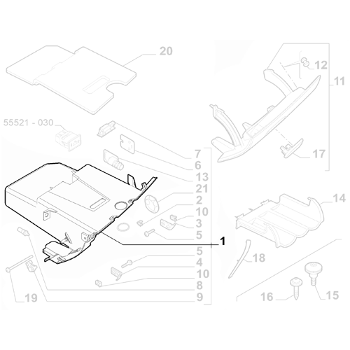 Genuine Glove Box Insert - Alfa Romeo Giulietta 2013-2020 | 156092223