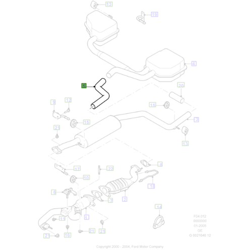 Genuine Rear Exhaust Pipe - Ford Mondeo 2000-2007 | 1518072