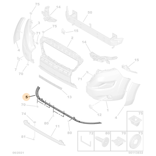 Genuine Front Bumper Bracket - Peugeot Boxer 3 2017- | 1637294580