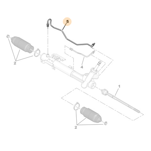 Genuine Steering Ram Pipe - Peugeot 4007 / Citroen C-Crosser | 4020ZX