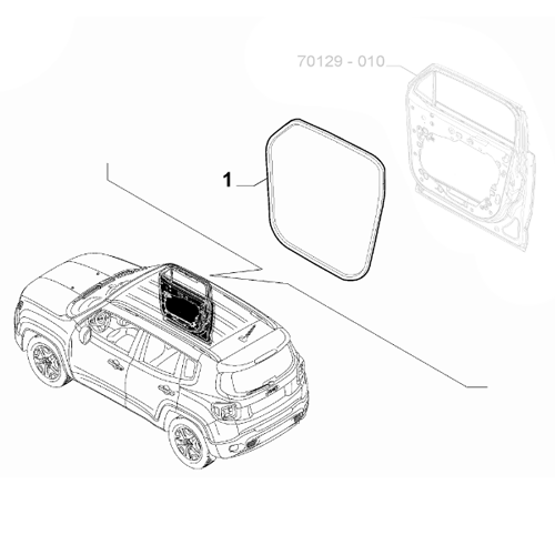 Genuine Front Door Weatherstrip - Jeep Renegade 2014-2018 | 52062909