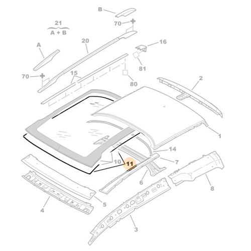Genuine Roof Panel Seal - Peugeot 307 Restyling | 8120K2