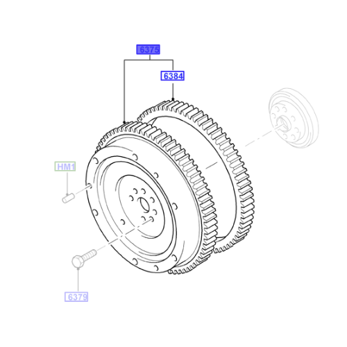 Genuine Mass Flywheel and Ring - Ford Transit 2007-2013 | 1430566