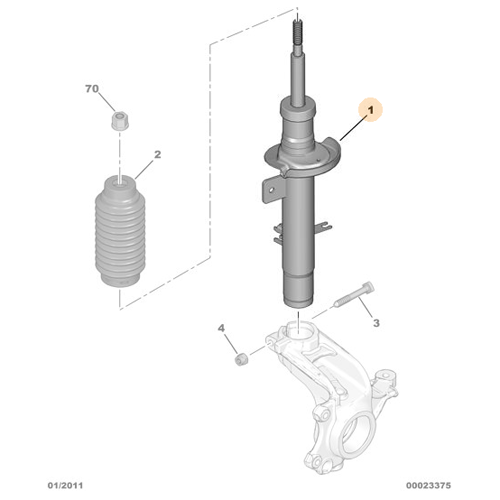 Genuine Front Left Shock Absorber - Citroen C2 | 5202SP
