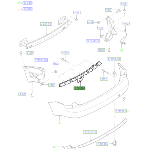 Genuine Rear Bumper Bracket - Ford Focus C-Max 2003-2010 | 1302697