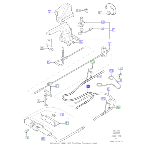 Genuine Parking Brake Cable - Ford Transit 2000-2006 | 4639309