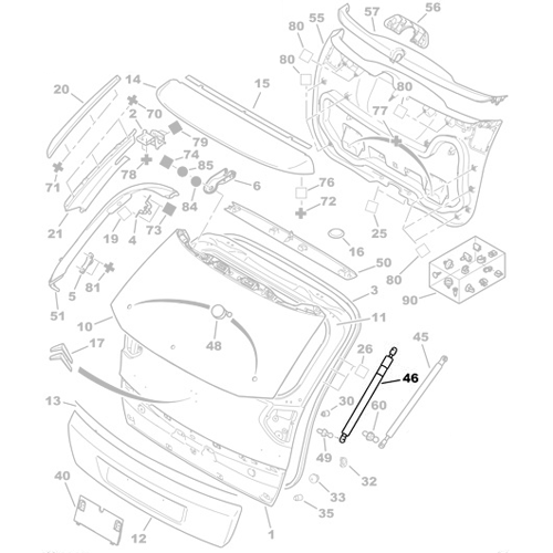 Genuine Tailgate Strut - Citroen C4 Picasso | 1615082580