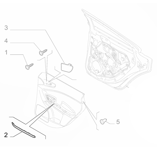 Genuine Rear Interior Door Trim - Alfa Romeo Giulietta 2013-2016 | 156105179
