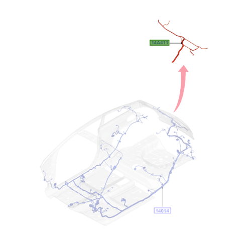 Genuine Tailgate Wire Assembly - Ford KA CCU 2008-2016 | 1773356