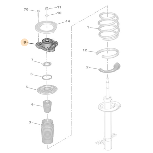 Genuine Front Right Shock Absorber Bracket - Peugeot Boxer | 1612735980