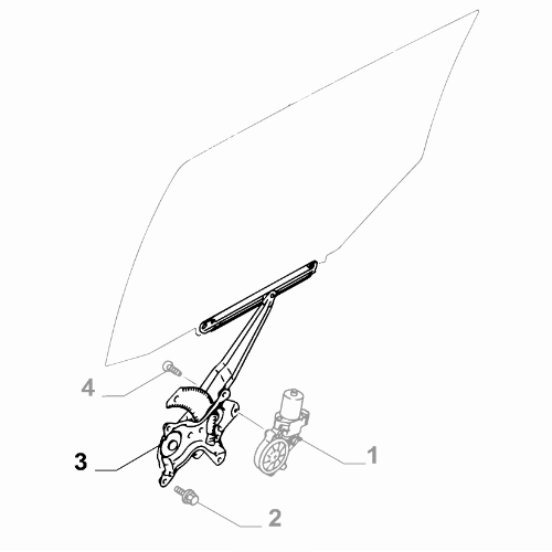 Genuine Rear Door Window Regulator - Fiat Fullback 2016-2019 | 6000606435