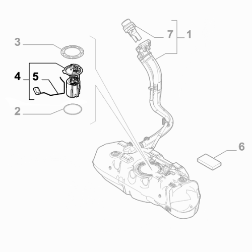 Genuine Petrol Fuel Pump - Fiat 500L 2012-2022 | 51887866