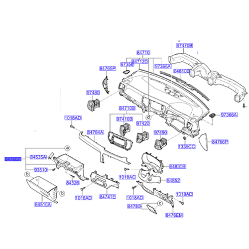 Genuine Left Lower Crash Panel - Kia Sportage 2015-2022 | 84540F1900WK
