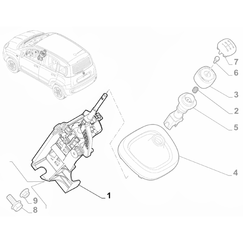 Genuine Gear Stick Control - Fiat Panda 2012-2024 | 55269598