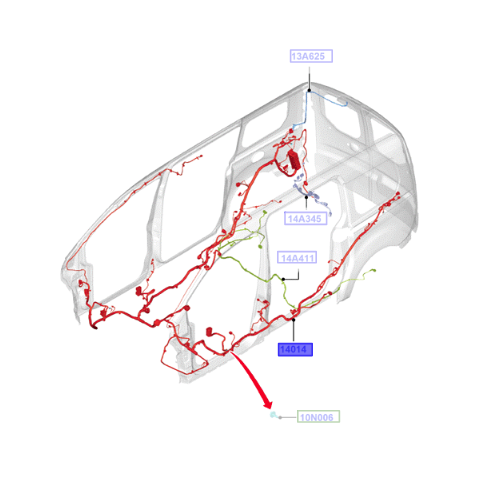 Genuine Door Wiring - Ford Transit Tourneo Connect 2015-2016 1.6 | 2025449