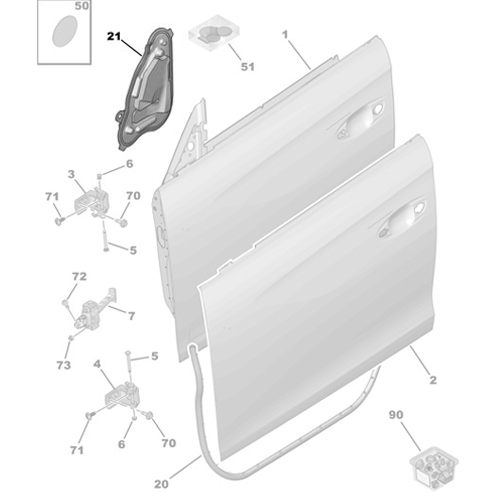 Genuine Front Right Door Sealing Panel - Peugeot 508 R8 | 9813388980