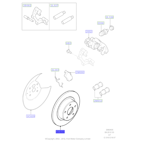 Genuine Rear Brake Disc - Ford Transit Connect 2002-2013 | 1362868
