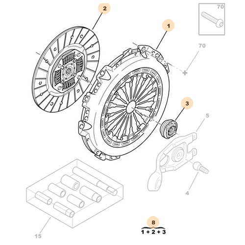 Genuine Clutch Kit - Peugeot 1007 / 206 | 2051W0