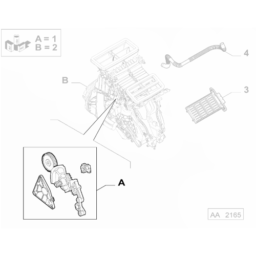 Genuine Air Conditioning Lever - Fiat 500L 2012-2022 | 77366509