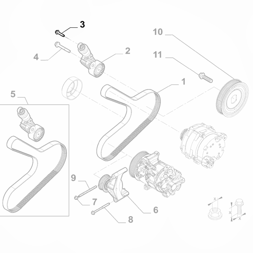 1x Genuine Belt Tensioner Screw - Fiat Talento 2016-2021 | 6000640079