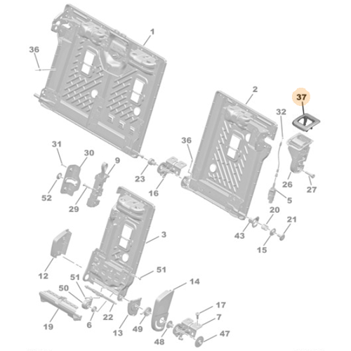 Genuine Rear Seat Striker Finisher - Vauxhall Insignia 2017-2022 | YR003992YX