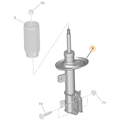 Genuine Front Left Shock Absorber - Vauxhall Corsa 2019- | 9837413780