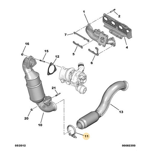 Manifold to Exhaust Clamp - Peugeot RCZ 2009-2015 | 171369