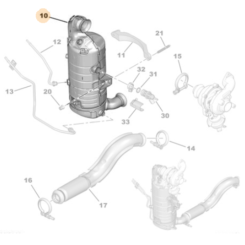 Genuine Catalytic Converter - Citroen C5 Aircross 1.5 | 1623561880