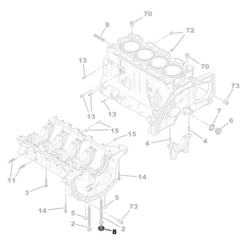 1x Genuine Cylinder Bolt Plug - Peugeot / Citroen 1.6 | 016782