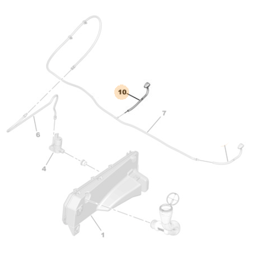 1x Genuine Windshield Washer Jet - Citroen Dispatch IV | 9808273980