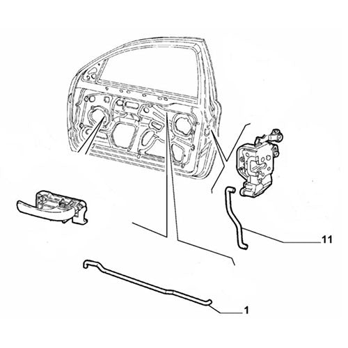 Front Door Lock Rod - Alfa Romeo 147 | 46553918