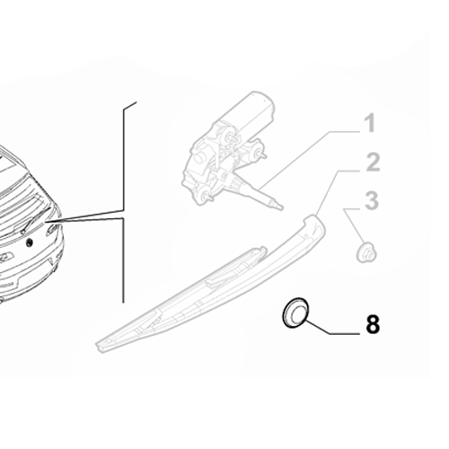 Genuine Rear Wiper Arm Plug - Alfa Romeo 159 / Fiat 500 | 46780672