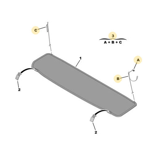 Genuine Peugeot Parcel Shelf Retaining Clip Kit - Peugeot 108 | 16122001Zd | 16122001ZD