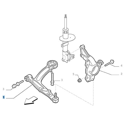 Front Suspension - Left Control Arm | 51860383