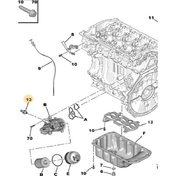 Oil Pressure Switch - Peugeot 207 2006-2014 | 9802152780