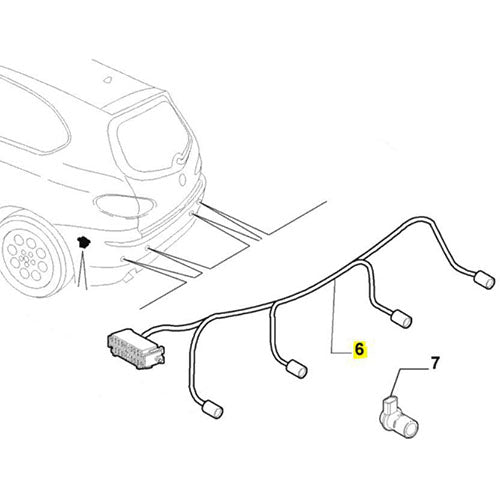 Rear Parking Sensor Wiring Loom - Alfa Romeo 147 | 50507671