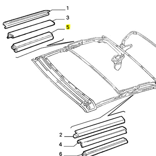 Offside Roof Seal - Fiat Punto Cabrio | 46730869