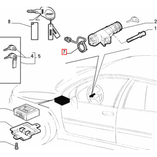 Immobiliser Antenna - Fiat Brava | 46538274