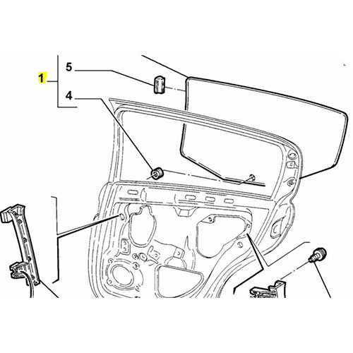 Nearside Rear Door Glass - Alfa Romeo 147 - 5 Door | 46557034