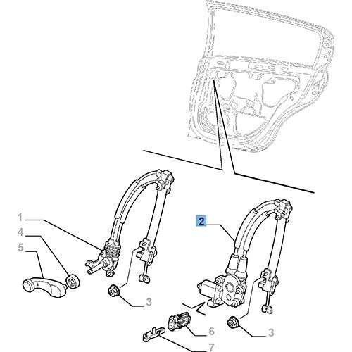 Genuine Rear Offside Electric Window Regulator - Alfa Romeo 147 | 46739795