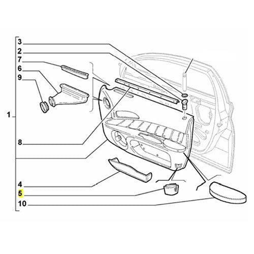 Genuine Offside Front Door Panel Reflector - Alfa Romeo 166 | 60626064