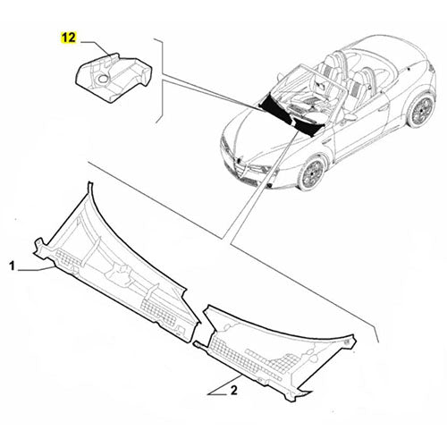 Offside Scuttle Pad - Alfa Romeo 159 / Brera / Spider | 50520772