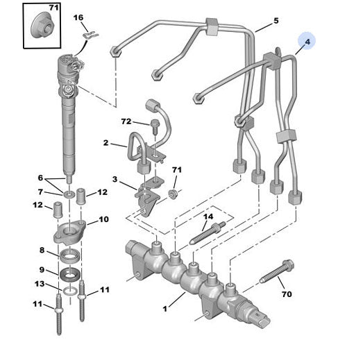Fuel Pipe - Peugeot Partner VAN HP | 1570G5