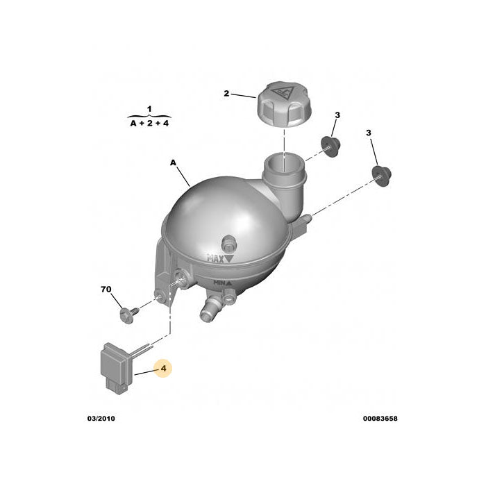 Genuine Coolant Level Detector - Peugeot 206 2003-2009 | 1306F0