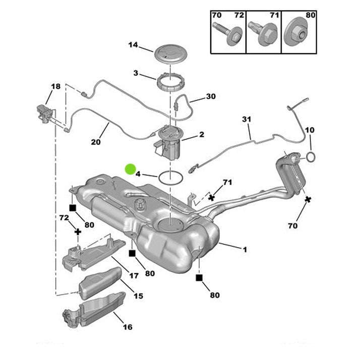 Genuine Fuel Sender Seal - Peugeot 207 1.6 Hdi | 153141