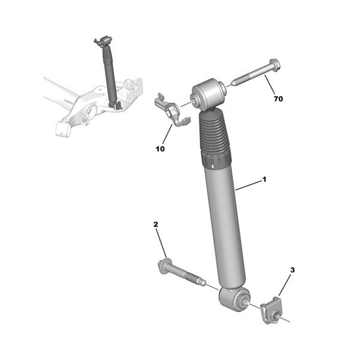 Genuine Rear Suspension Lower Bolt -  Peugeot 207 2006-2014 | 522316