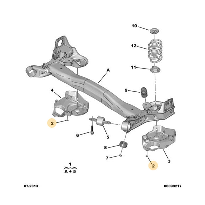 Rear Crossmember Protector Screen Screw - Peugeot 308 2013-2020 | 8742CF