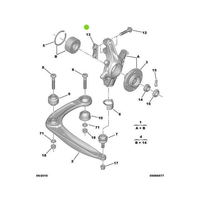 Genuine Shock-Absorber Bracket - Peugeot Citroen Berlingo 2008-2012 | 365016