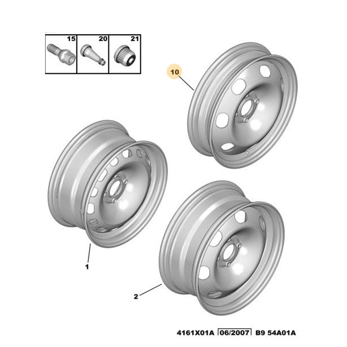 Genuine Space Saver Wheel - Peugeot Partner | 5401T5