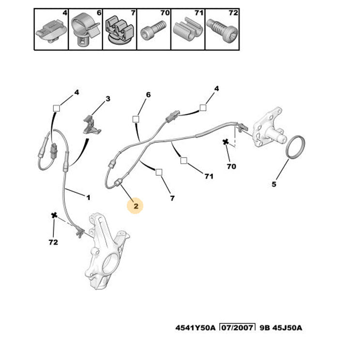 Genuine Rear Abs Sensor - Peugeot Partner | 9813764880